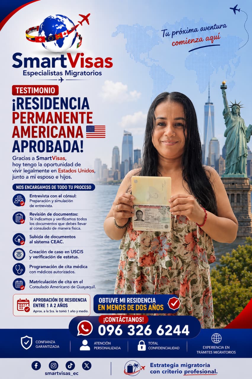 Caso real: Residencia permanente en Estados Unidos aprobada